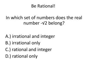 Be Rational!