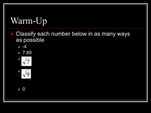 Section 2.1: The Real Number Line