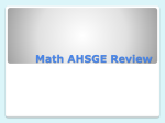 Math AHSGE Review Domain={-4,2} Range={