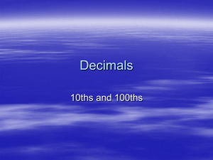 Decimals - Primary Resources