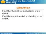 Theoretical and Experimental Probability