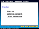 greatest common divisor