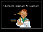 Chemical Equations and Reactions