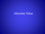 Absolute Value Powerpoint