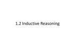 1.2 Inductive Reasoning