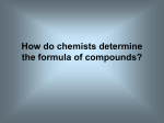 How do chemists determine the formula of