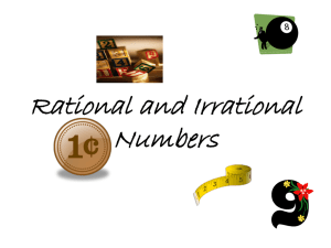 Rational and Irrational Numbers