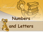 Numbers and Letters - TechnicalEnglishClass-com