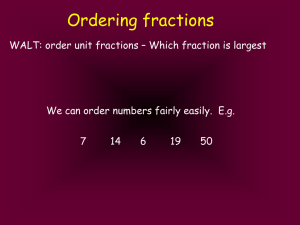 Ordering fractions