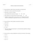 DECIMAL OPERATIONS EXPLORATION