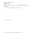 Math 3:  Unit 1 – Reasoning and Proof Inductive, Deductive