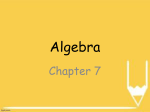 Algebra