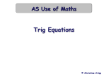 Trig Equations