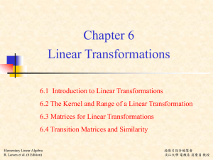 Linear Transformations