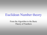Euclidean Number theory - York College of Pennsylvania
