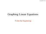 Graphing Linear Equations