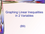 2.6 Graphing linear Inequalities in 2 Variables