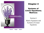 Chapter 1 Linear Equations and Graphs