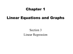 Chapter 1 Linear Equations and Graphs