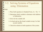 Solving Systems of Equations using Substitution