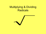 Simplifying Radicals