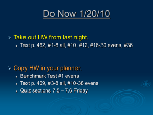 Do Now 2/8/07