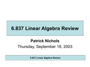 6.837 Linear Algebra Review