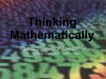 Thinking Mathematically - homepages.ohiodominican.edu