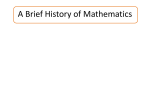 A Brief History of Mathematics