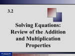 3.2:Solving Equations