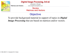 Review of Matrices and Vectors