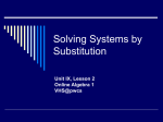 Solving Systems by Graphing