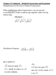 Dividing Radicals, Solving Radical Equations