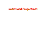 Ratios and Proportions with Applications