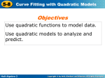 quadratic model