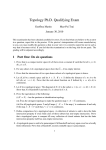 Topology Ph.D. Qualifying Exam ffrey Martin Geo Mao-Pei Tsui