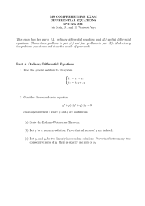 MS COMPREHENSIVE EXAM DIFFERENTIAL EQUATIONS SPRING 2007