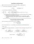   (Some) Matrices and Determinants 
