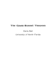 The Gauss-Bonnet Theorem Denis Bell University of North Florida