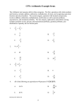 CPTs Arithmetic Example Items