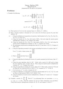 Linear Algebra 2270 Homework 9 Problems: