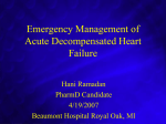 Emergency Management of Acute Decompensated Heart Failure