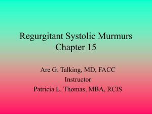 Regurgitant Systolic Murmurs Chatper 15