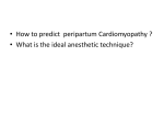 Cardiomyopathy in pregnancy