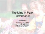 The Mind in Peak Performance