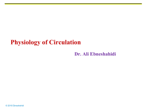 Physiology of Circulation  Dr. Ali Ebneshahidi © 2016 Ebneshahidi