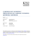 CARDIOLOGY NURSING/ PRINCIPLES OF CARDIAC NURSING 6KNIR302/ 6KNIR304
