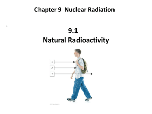 Chapter 9 Nuclear Radiation