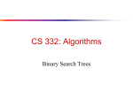 CS 332: Algorithms