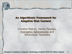 An Algorithmic Framework for Adaptive Web Content